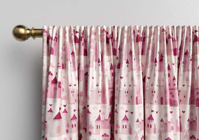 Magic Castle, Princess Pink - Made to Measure Curtains - Image 9